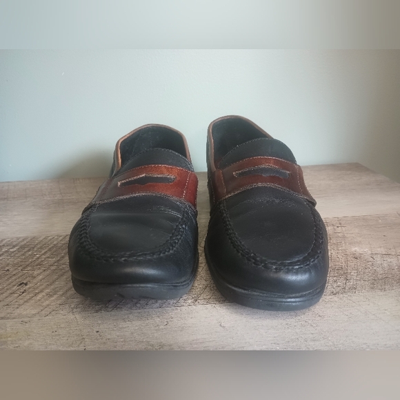 Sperry Mens Leather Penny Loafers 10.5 Black Brown Business Academia Old Money - Picture 4 of 11